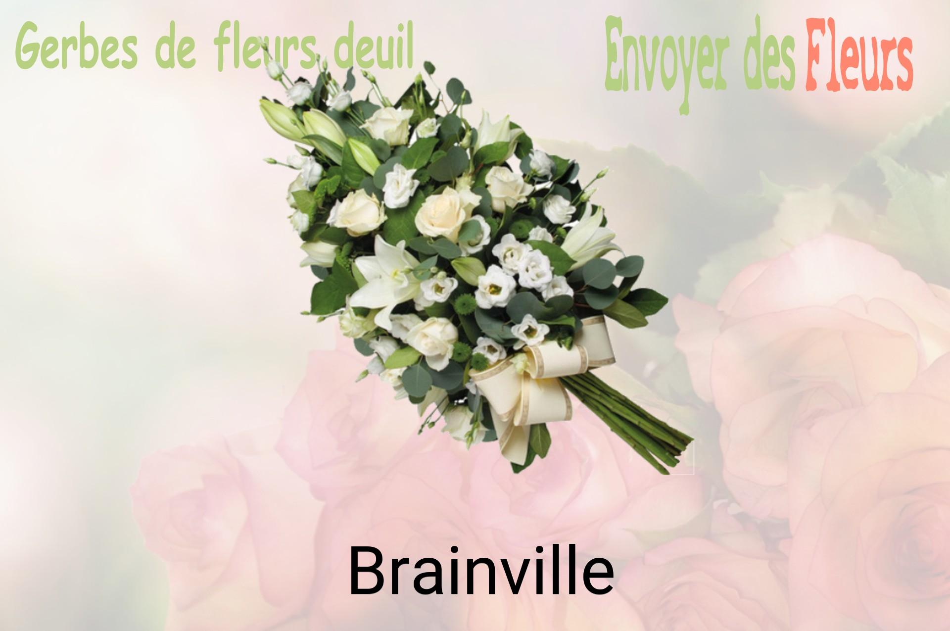 Gerbe de fleurs de deuil livrée à Brainville